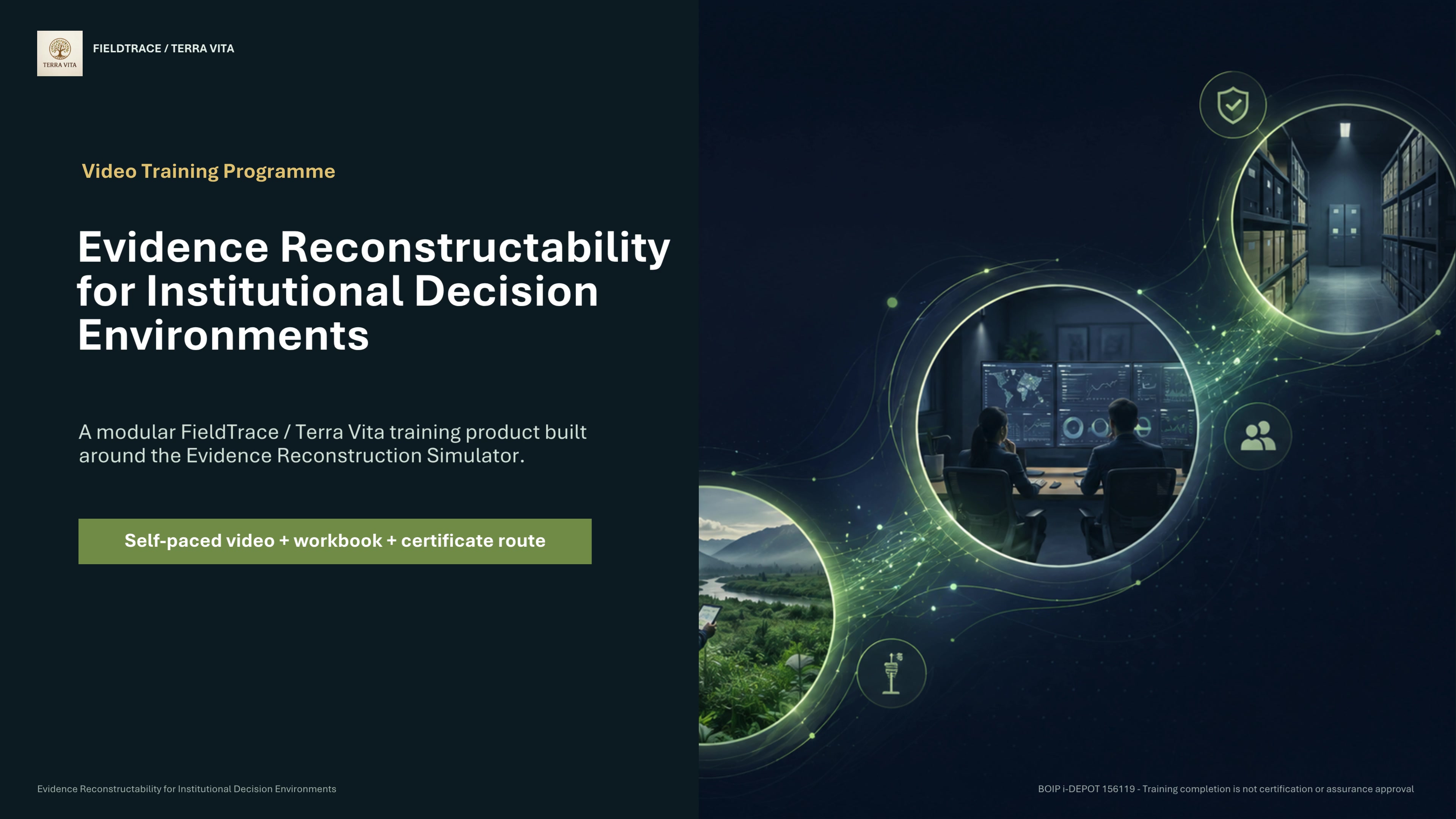 Evidence reconstructability video training preview